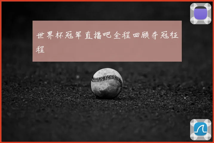 世界杯冠军直播吧全程回顾夺冠征程